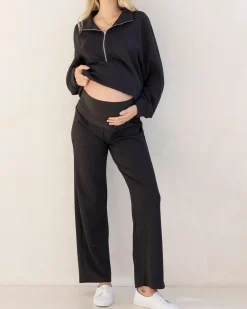 Alanna Comfort Maternity Sweatpants in Black