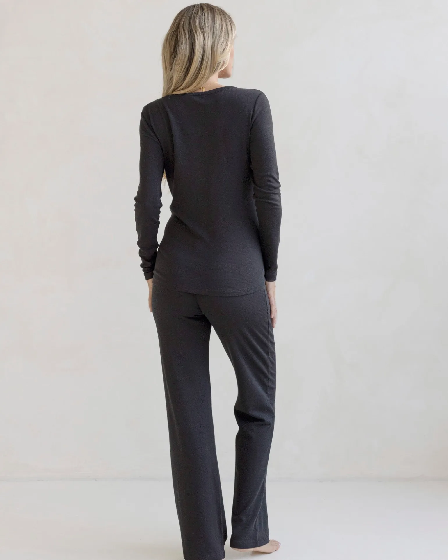 Amira 2-piece Maternity Sleepwear Set in Black