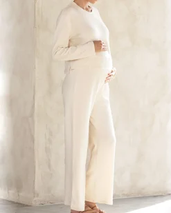 Anna 2-piece Maternity Winter Lounge Wear Set in Cream
