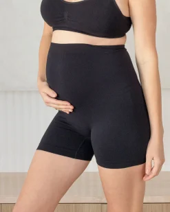 Bamboo Maternity Body Shorts in Black