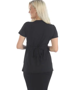 Bree Crossover Black Maternity Work Top