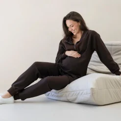 Calla Maternity Tracksuit Set in Cocoa