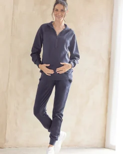 Calla Navy Maternity Tracksuit Set in Navy