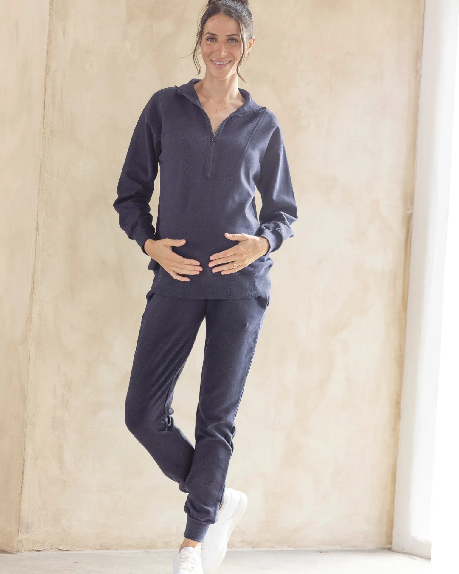 Calla Navy Maternity Tracksuit Set in Navy