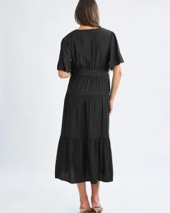 Cara Black Maternity Maxi Dress