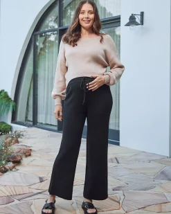 Cecil Maternity Knit Pants in Black