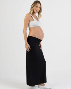 Colette Maxi Maternity 2 in 1 Skirt/Dress in Black