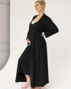 Cora Maternity Maxi Lace Robe