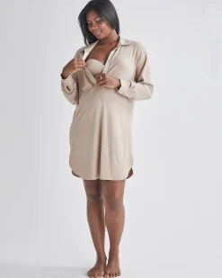 Cora Nuvem™ Nursing Nightie in Almond Milk