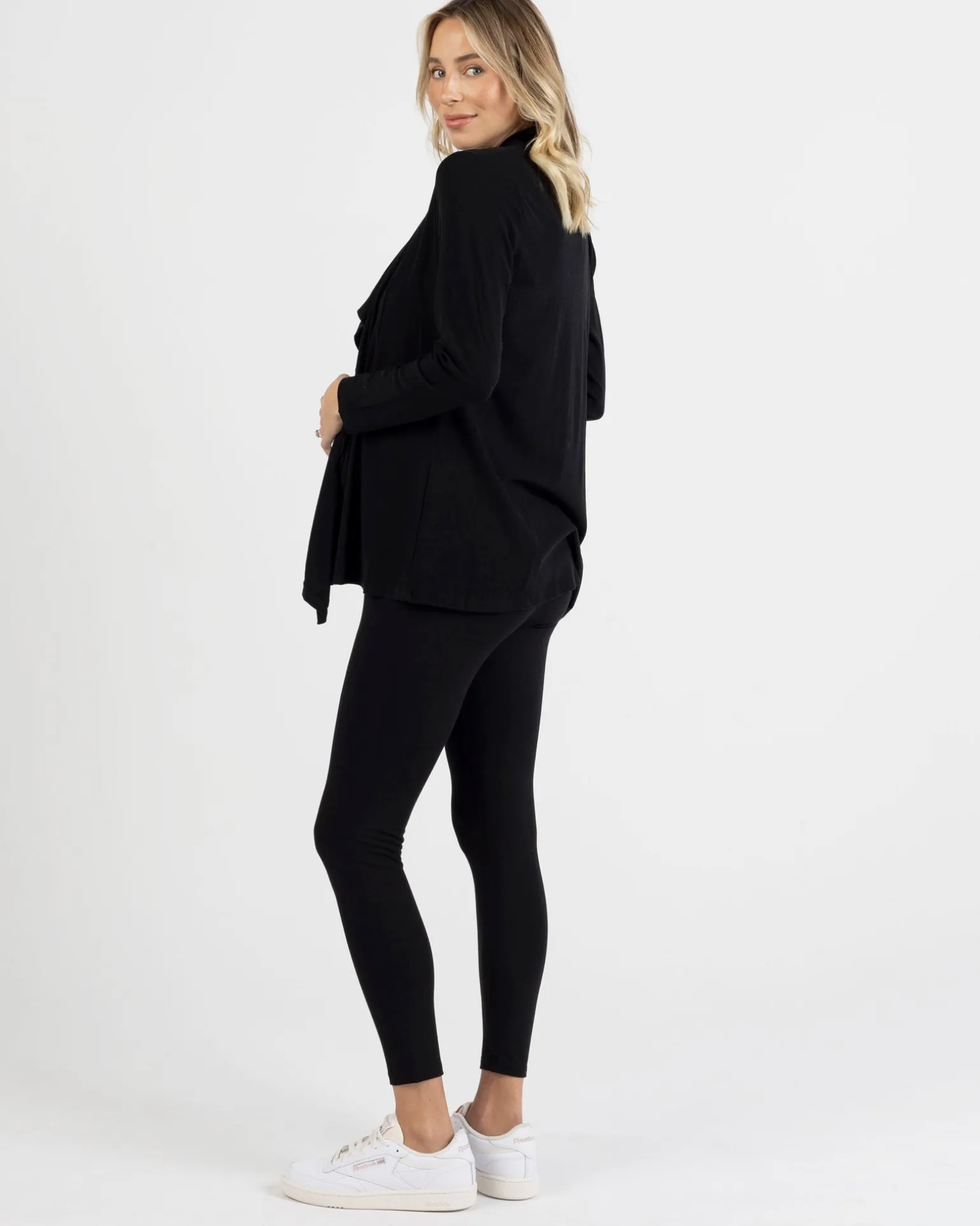 Cynthia Button Design Nursing Cardigan in Black