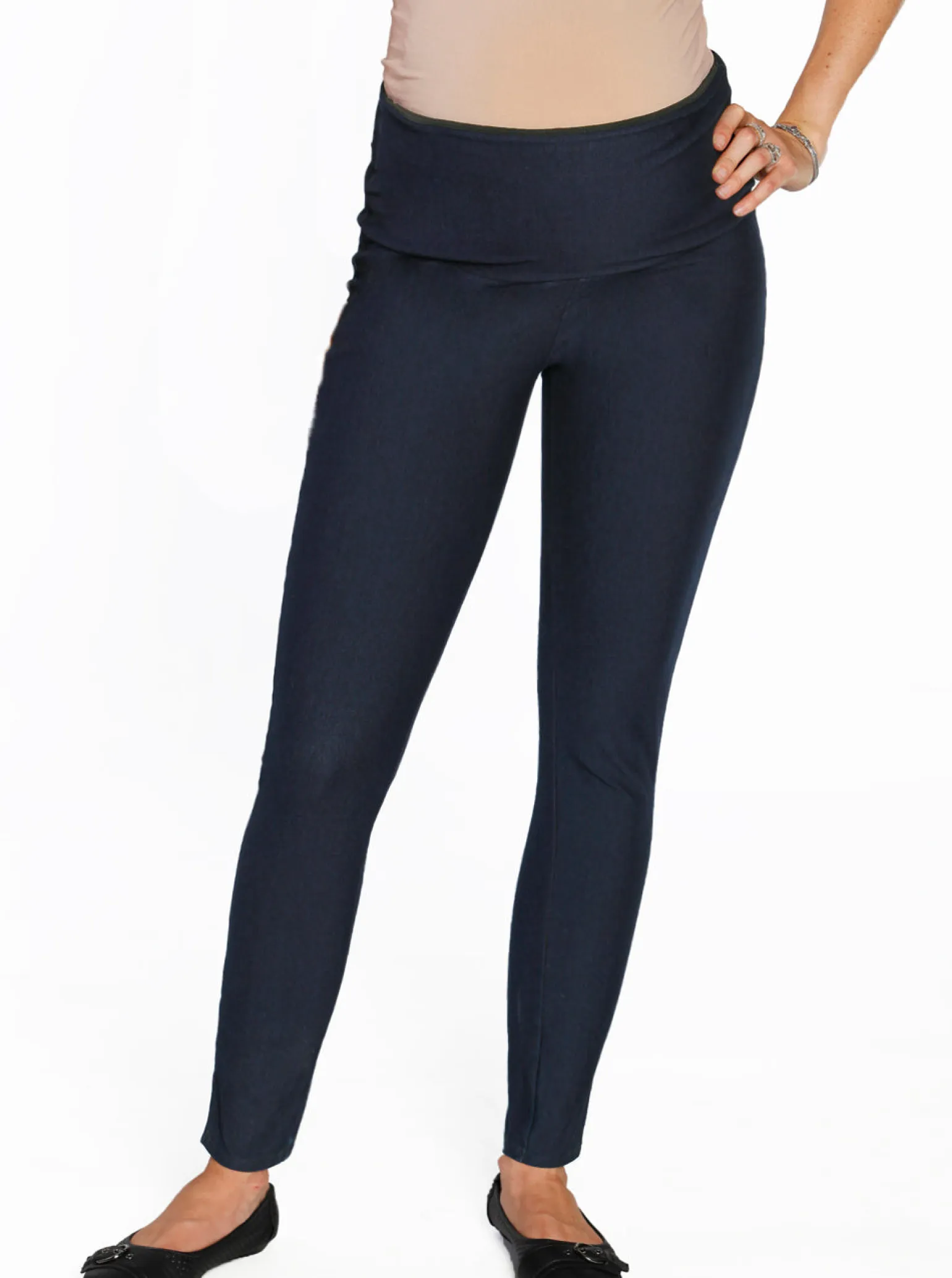 Deluxe High Waist Maternity Denim Jegging
