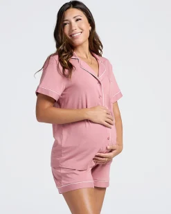 Larah Maternity and Nursing Pyjama Set in Rose Pink
