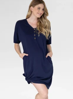 Mama Maternity Nightgown in Navy