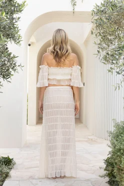 Marisol 2 piece Maternity Photoshoot Dress in Ivory White