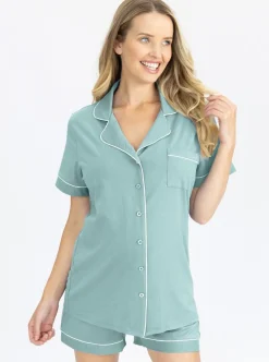 Maternity and Nursing Pyjama set in Sage