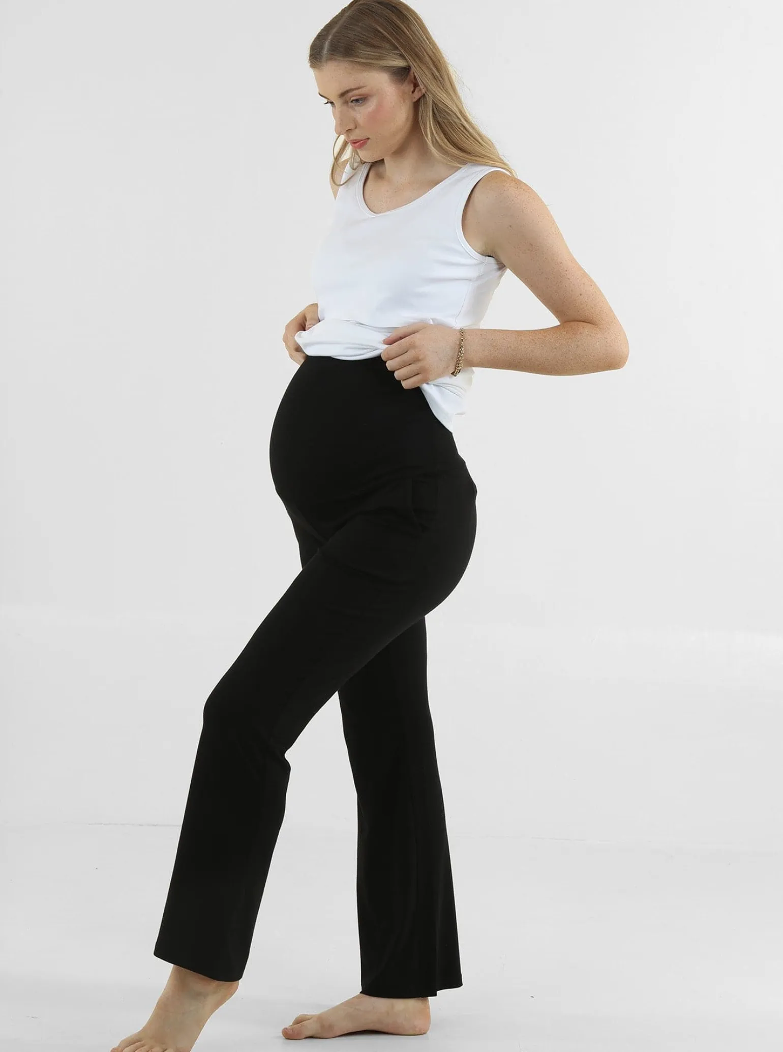 Maternity Bamboo/Cotton Black Lounge Pants