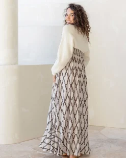 Maternity Bolero Knit Top In Vanilla Cream