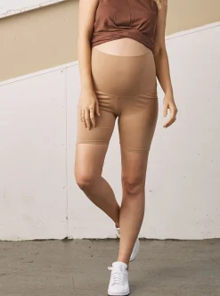 Maternity Comfort Shorts - Beige