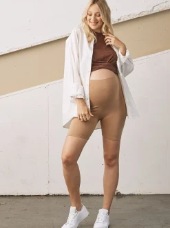 Maternity Comfort Shorts - Beige