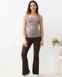 Maternity Deluxe Modal Tank in Mink Grey