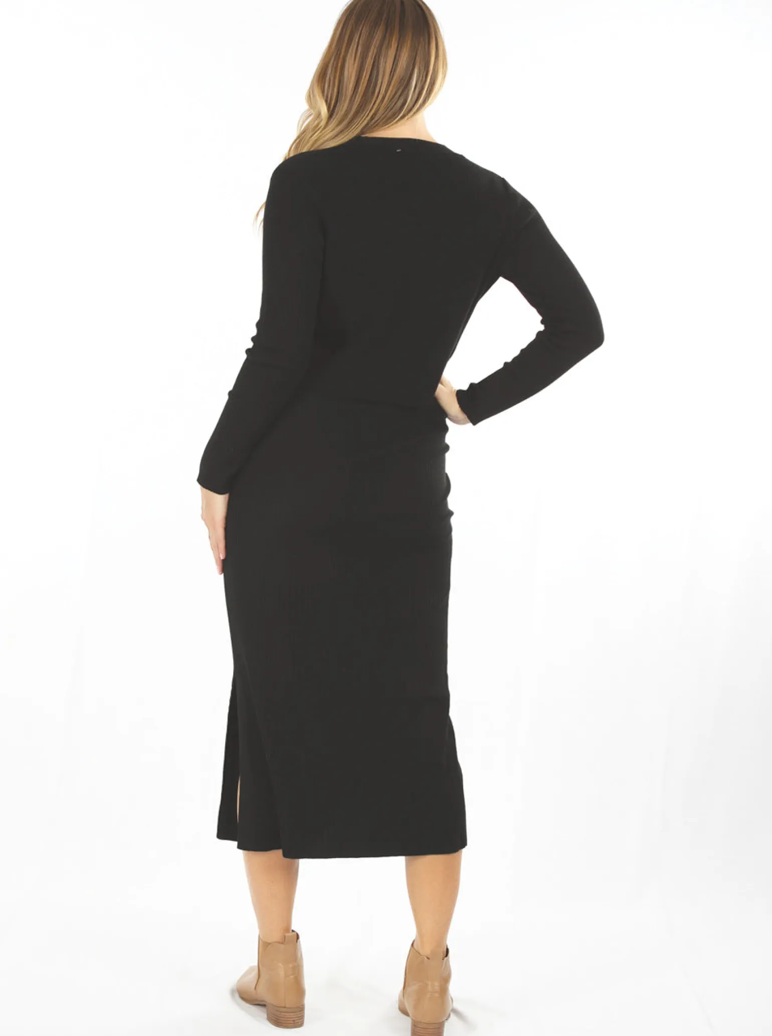 Maternity Long Sleeve Cardigan in Black