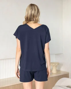 Maternity Lounge Shorts in Navy