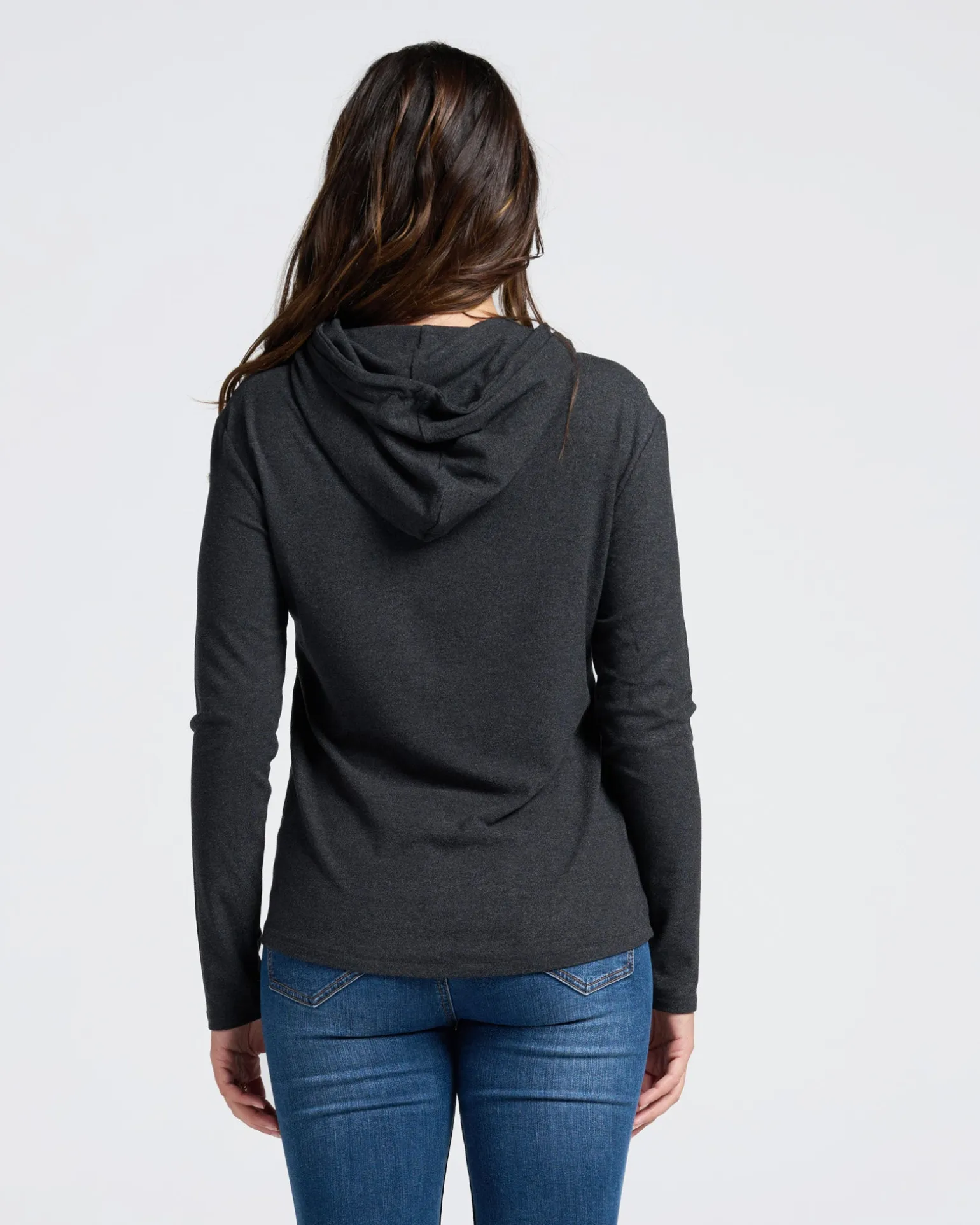 Maternity & Nursing Hoodie Breastfeeding Jumper - Charcoal