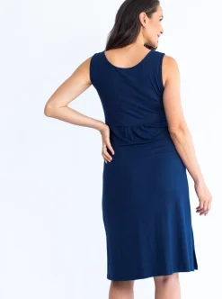 Maternity & Nursing Sleeveless Dress in Black or Navy