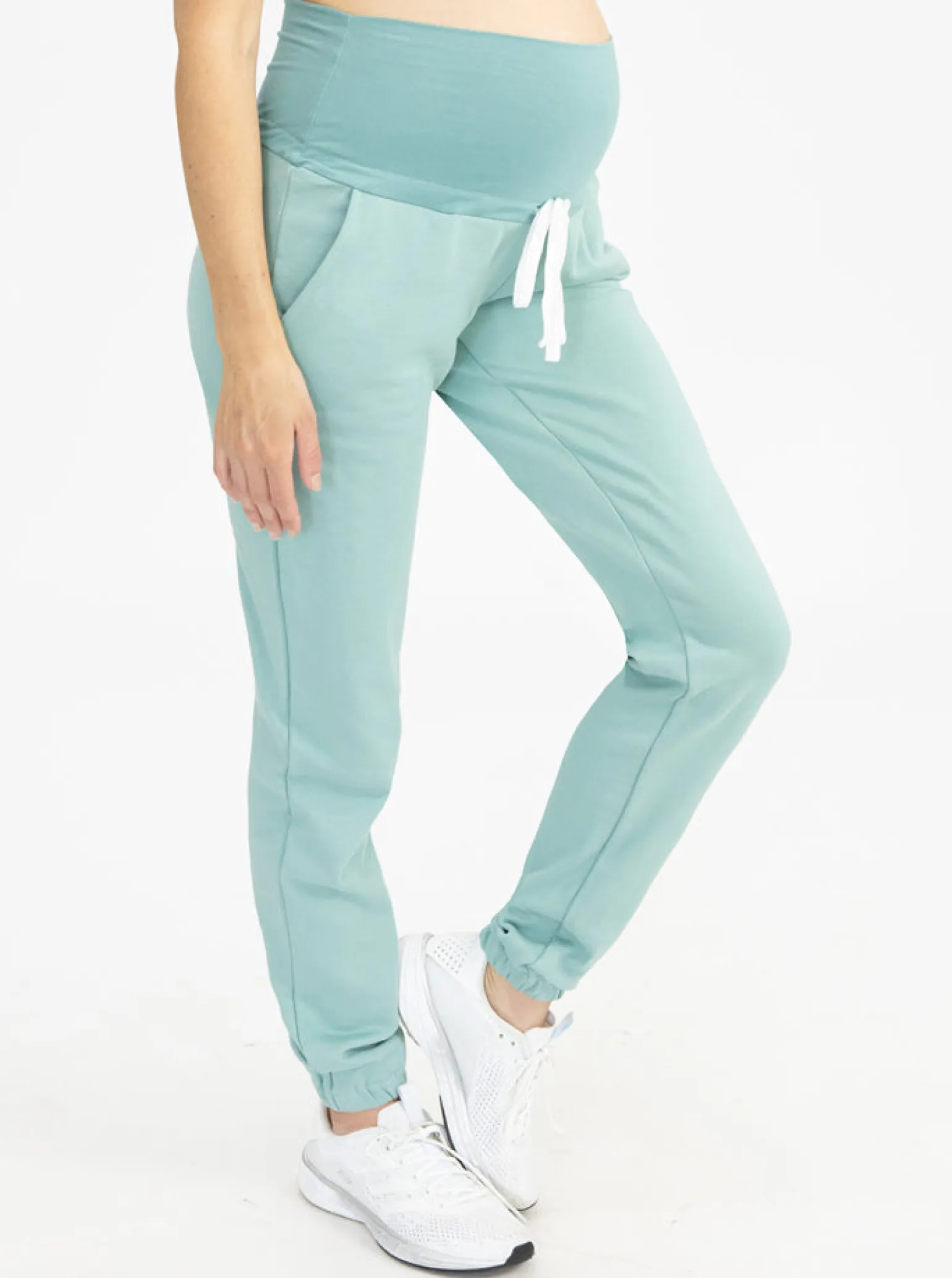 Maternity Sweatpants in Sage Green