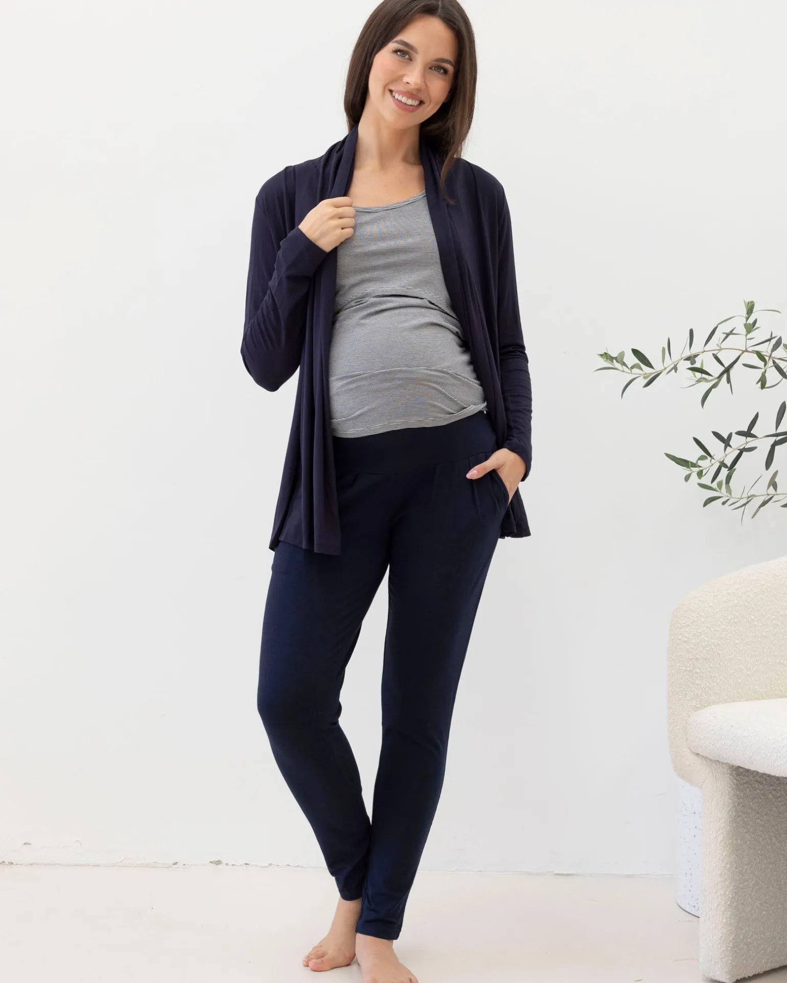 Maternity Ultra Soft Lounge Pants in Navy