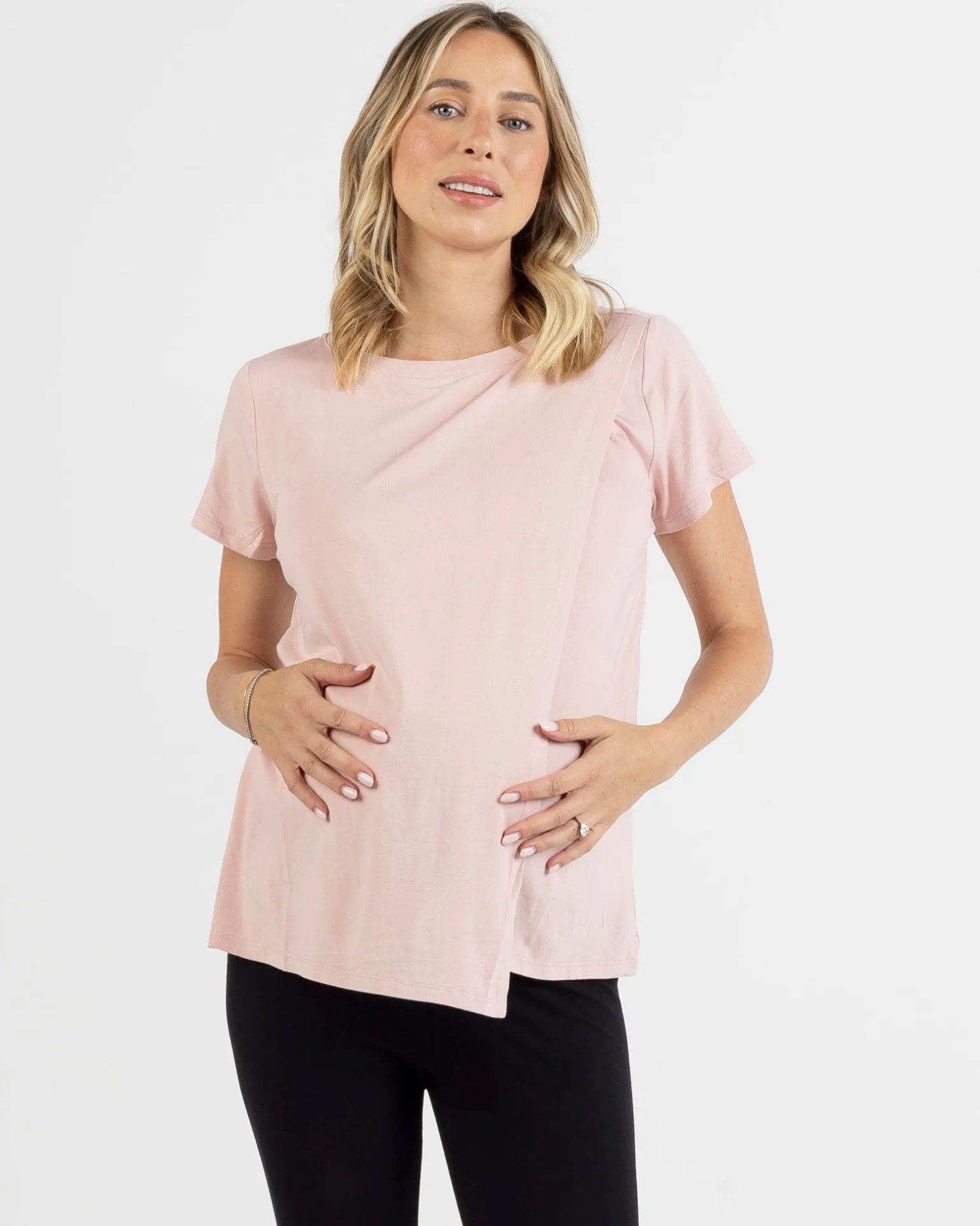 Monique Maternity Nursing Petal Top - Blush Pink