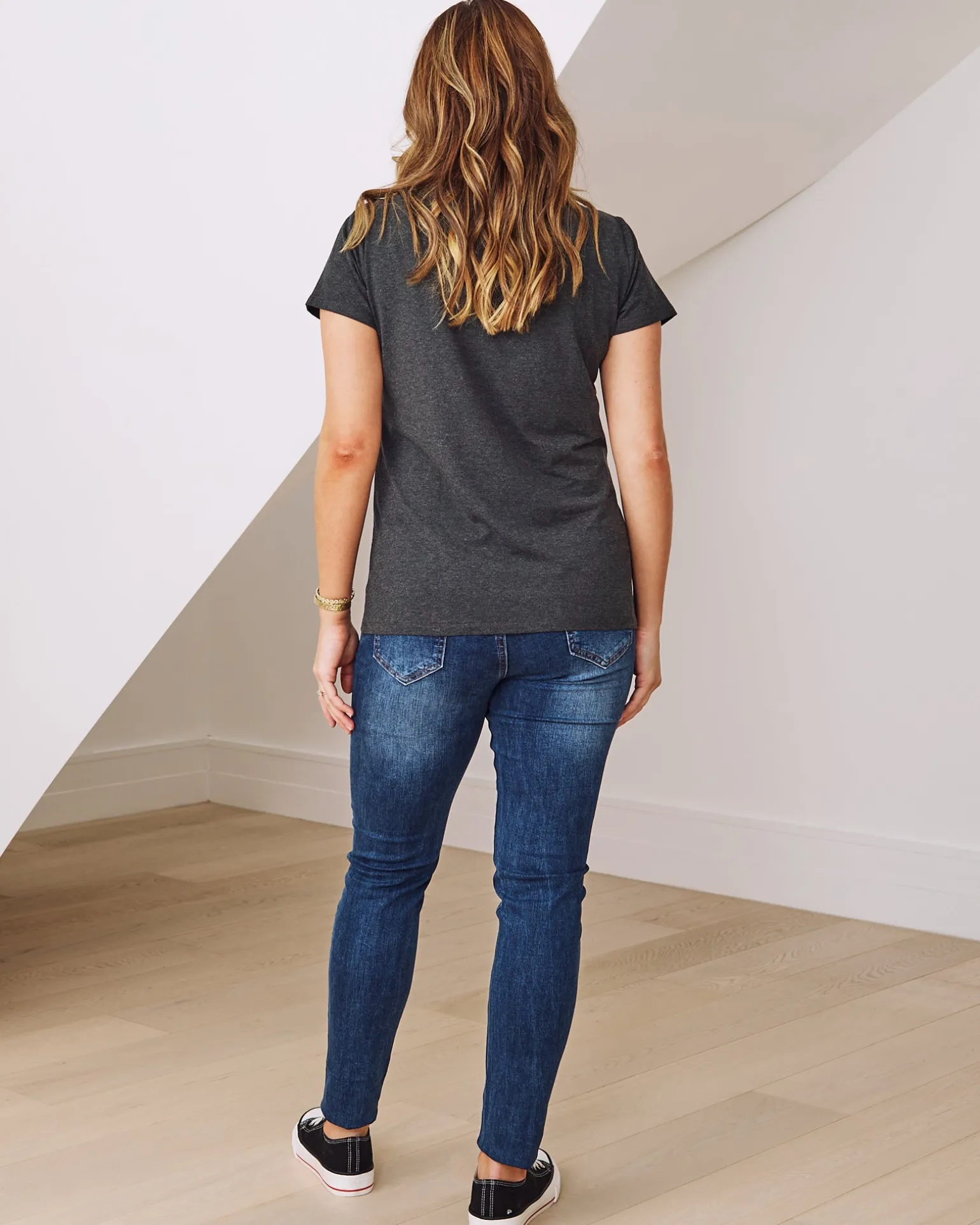 Monique Maternity Nursing Petal Top - Charcoal