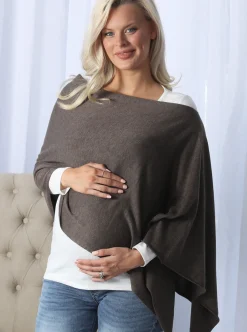 Moozie Mama Luxury Poncho/Scarf Maternity & Nursing Cover in Mocha