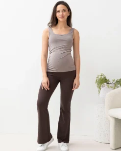 New Deluxe Flare Bamboo Legging in Cocoa