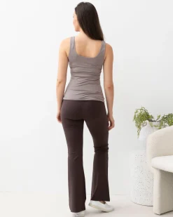 New Deluxe Flare Bamboo Legging in Cocoa