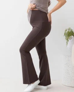 New Deluxe Flare Bamboo Legging in Cocoa