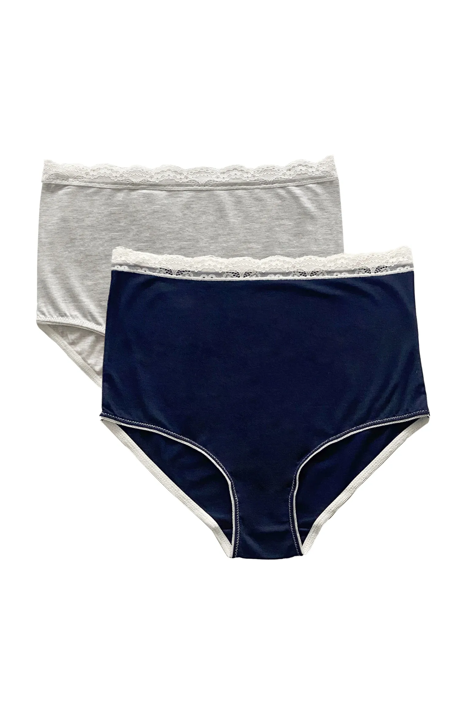2-pack - Gracie Bamboo Maternity Underwear in Grey/Navy