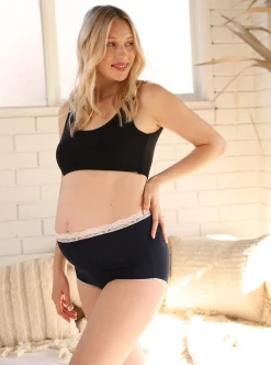 2-pack - Gracie Bamboo Maternity Underwear in Pink/Black