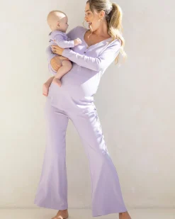 3-Piece Isabelle Maternity Loungewear/ Sleepwear PJ set - Lavender