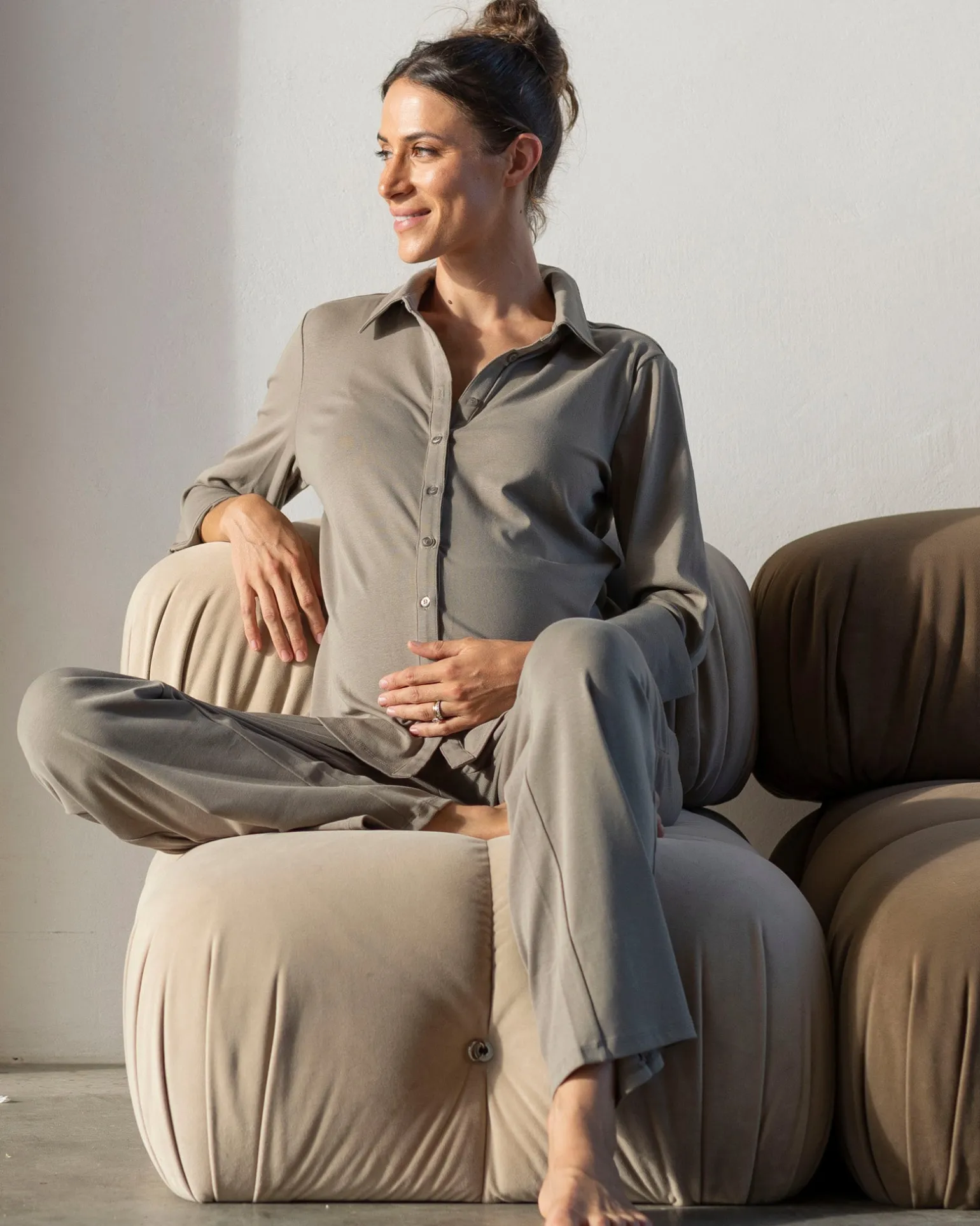 2-Piece Sophia Maternity Loungewear set - Sage Green