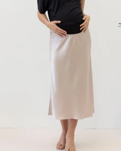 Stephany Satin Maternity Skirt